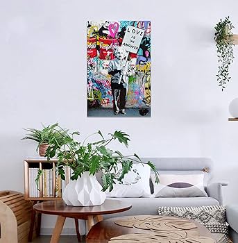 Amazon.co.jp: バンクシー アインシュタインアートパネル 絵画